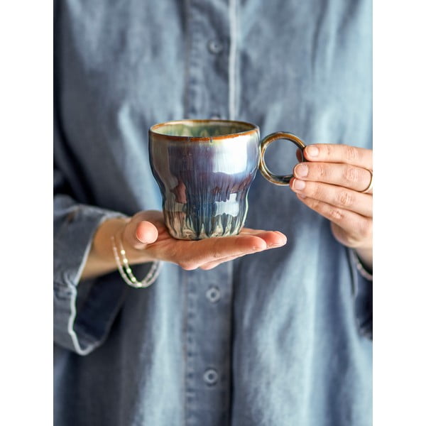 Cești albastre 4 buc. din gresie 300 ml Nigel – Bloomingville-image-1