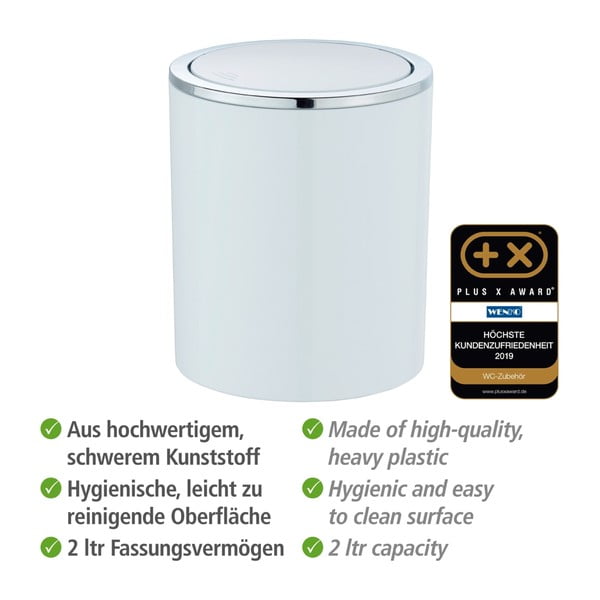 Coș de gunoi Wenko Inca, 2 l, alb-image-3