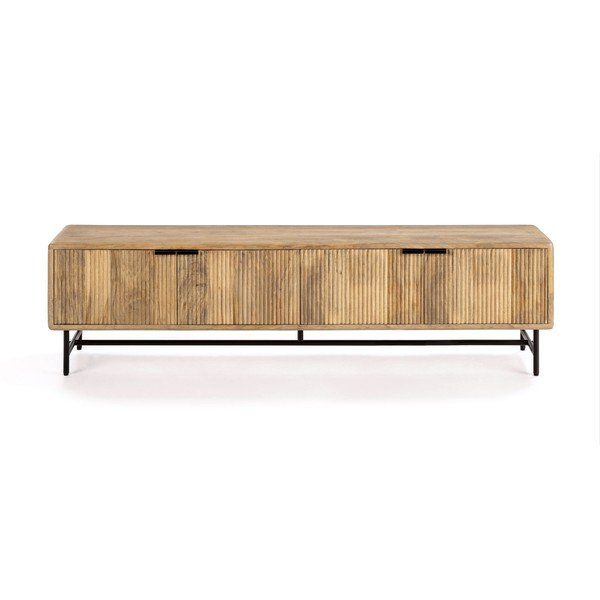 Comodă TV în culoare naturală din lemn de mango 190x50x40 cm Mundra – MOME