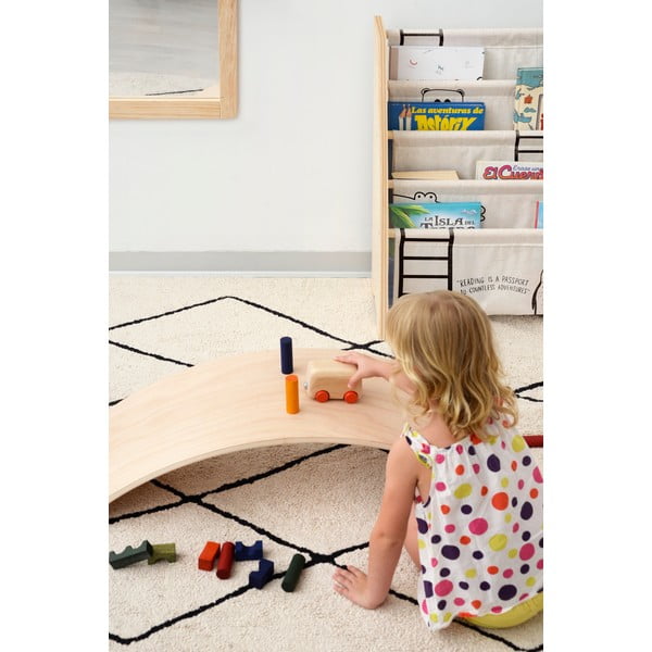 Bibliotecă pentru copii din material textil bej 60x70 cm Animals - Folkifreckles-image-3