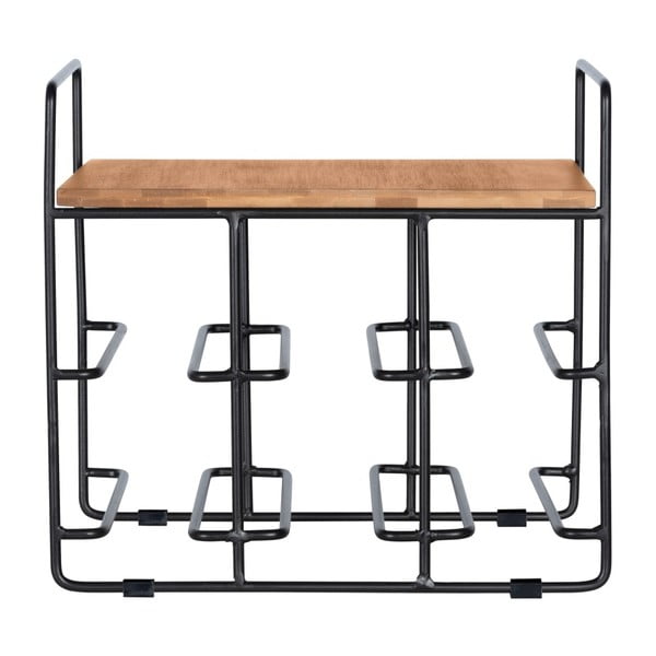 Suport pentru 6 sticle cu raft din bambus Wenko Loft-image-1