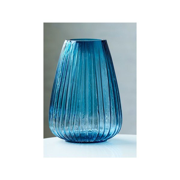 Vază din sticlă Bitz Kusintha, înălțime 22 cm, albastru-image-4