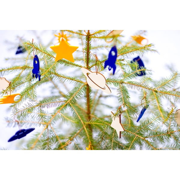 Set 8 decorațiuni de Crăciun din lemn Spira Medium-image-4