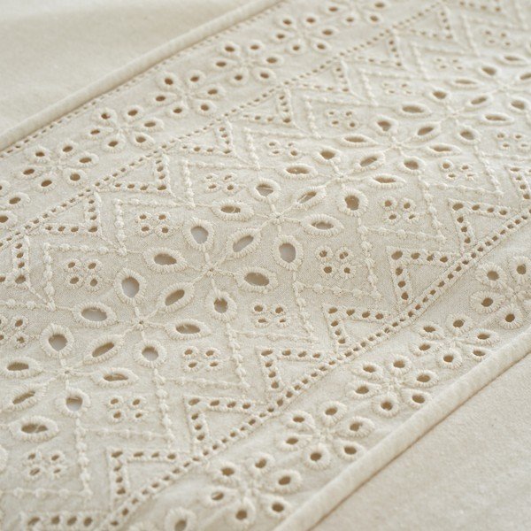 Lenjerie de pat crem pentru pat de o persoană 135x200 cm Broderie Anglaise – Catherine Lansfield-image-3