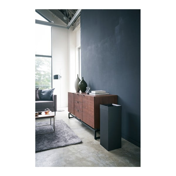 Coș de gunoi negru din metal 27 l Tall – YAMAZAKI-image-1