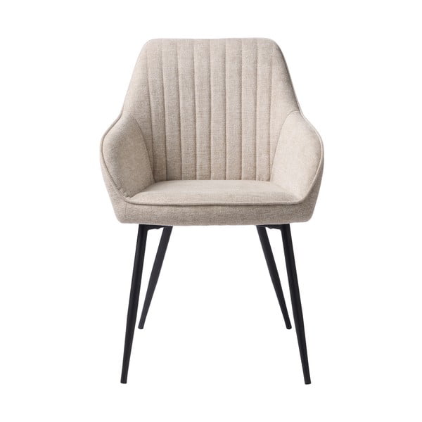 Scaun de sufragerie bej cu cotiere tapițat Nolan – Unique Furniture-image-1