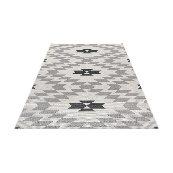 Covor exterior Ragami Geo, 160x230 cm, negru - alb-image-2