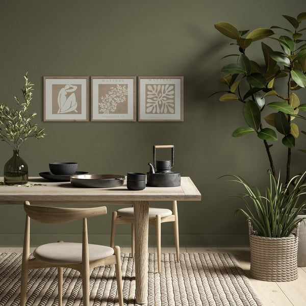 Tablouri 3 buc. 30x30 cm Matisse – Styler-image-2