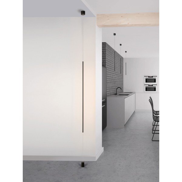 Lampadar negru mat LED din aluminiu (înălțime 300 cm) Elettra – Nova Luce-image-1