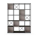 Bibliotecă neagră/crem 140x179 cm Anya – Marckeric