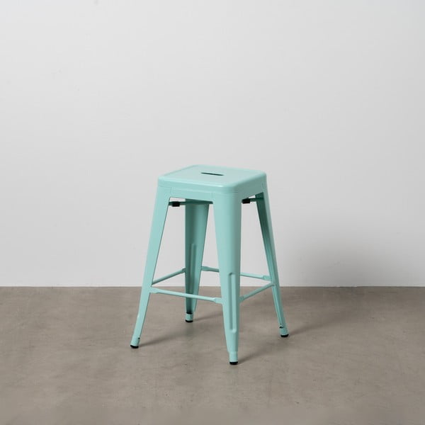 Set de scaune de bar turcoaz 2 buc. din metal (înălțime șezut 61 cm) – Ixia-image-1
