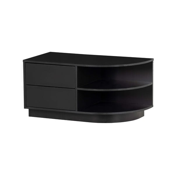 Masă TV modulară neagră din lemn masiv de pin 78x40 cm Finca – WOOOD-image-2