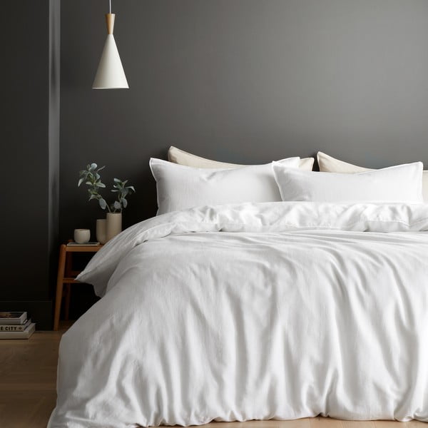 Lenjerie de pat albă pentru pat dublu/extinsă 230x220 cm Relaxed – Content by Terence Conran