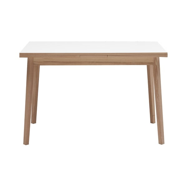Masă dining extensibilă cu blat alb Hammel Single, 120 x 80 cm
