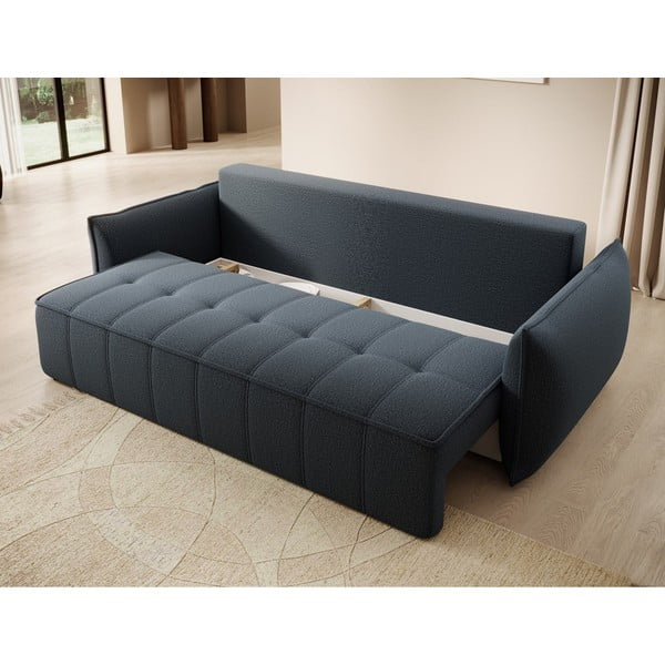 Canapea albastră extensibilă/cu spațiu de depozitare cu tapițerie din chenille 242 cm Weltton – ELTAP-image-4