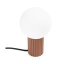 Veioză maro deschis cu abajur din sticlă (înălțime 19 cm) Orbital – Sollux
