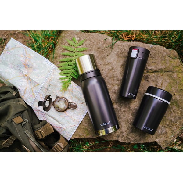 Cană termică Vialli Design Fuori, 400 ml, negru-image-1