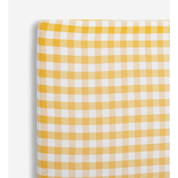 Tăblie de pat galbenă tapițată 110x52 cm Marina – Really Nice Things-image-3