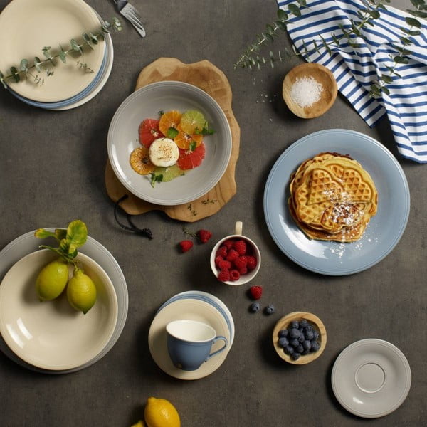 Farfurie din porțelan pentru desert Villeroy & Boch Like Color Loop, ø 21,5 cm, alb - bej-image-1