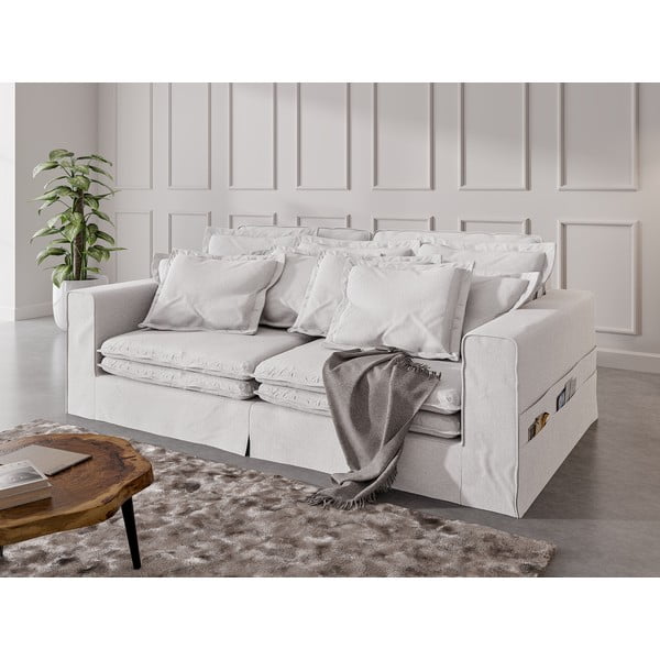 Canapea albă 236 cm Nora – Ropez-image-3