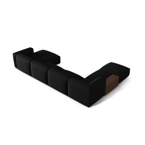 Colțar modular negru (cu colț pe partea stângă /în formă de "U") Martina – Micadoni Home-image-3