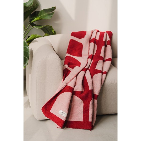 Pătură roșie/roz 150x200 cm Gilli – noo.ma-image-1