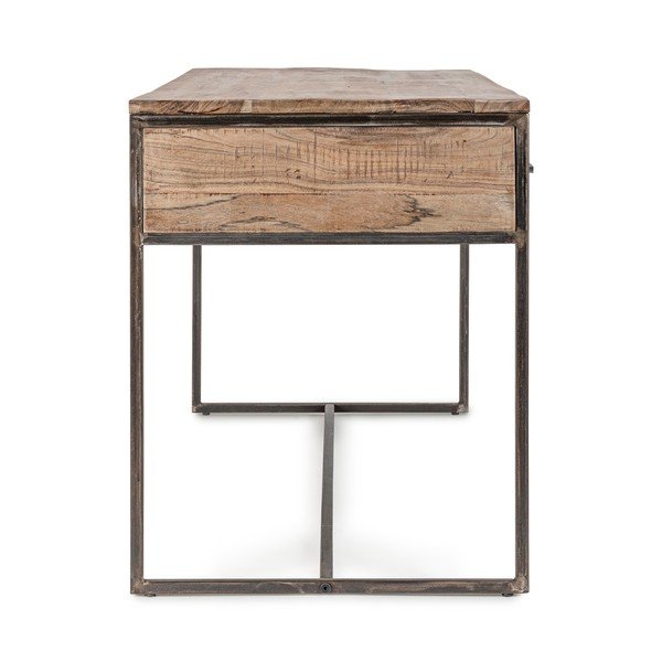 Birou cu blat din lemn de acacia 60x150 cm Elmer – Bizzotto-image-4