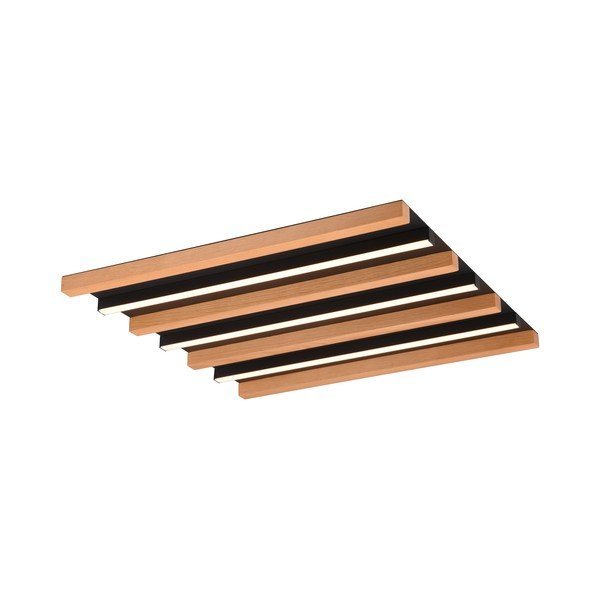 Plafonieră neagră/în culoare naturală LED cu intensitate reglabilă 6x46 cm Fontana – Trio-image-1