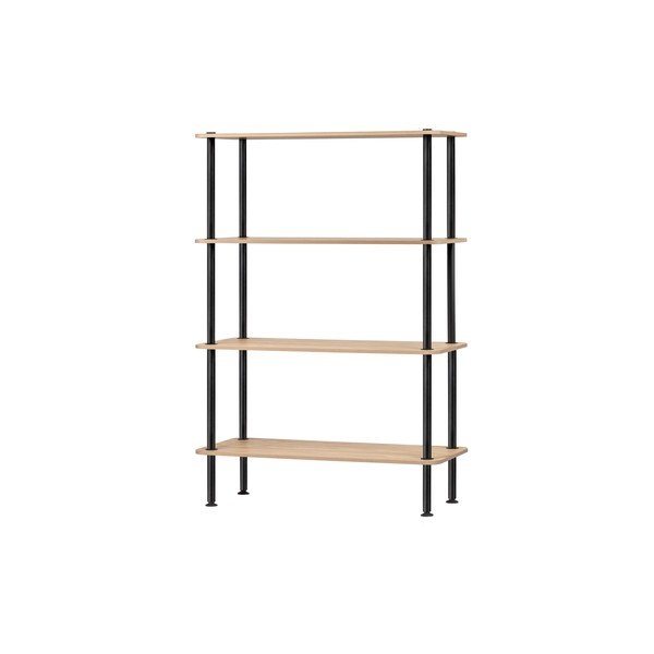 Etajeră în culoare naturală cu aspect de lemn de stejar 80x127x35 cm Teidi – noo.ma