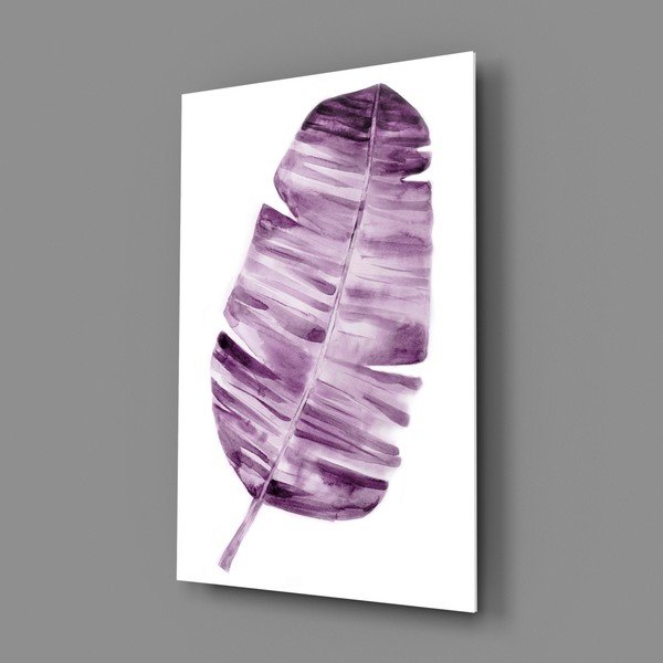 Tablou din sticlă Insigne Lila Leaf, 46 x 72 cm-image-3