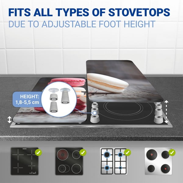 Set 2 protecții din sticlă pentru aragaz Wenko Macarons, 52 x 30 cm-image-3