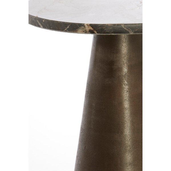 Măsuță auxiliară rotundă cu blat din marmură ø 29 cm Ynez – Light & Living-image-2