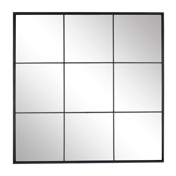 Oglindă de perete cu ramă metalică neagră Westwing Collection Clarita, 70 x 70 cm