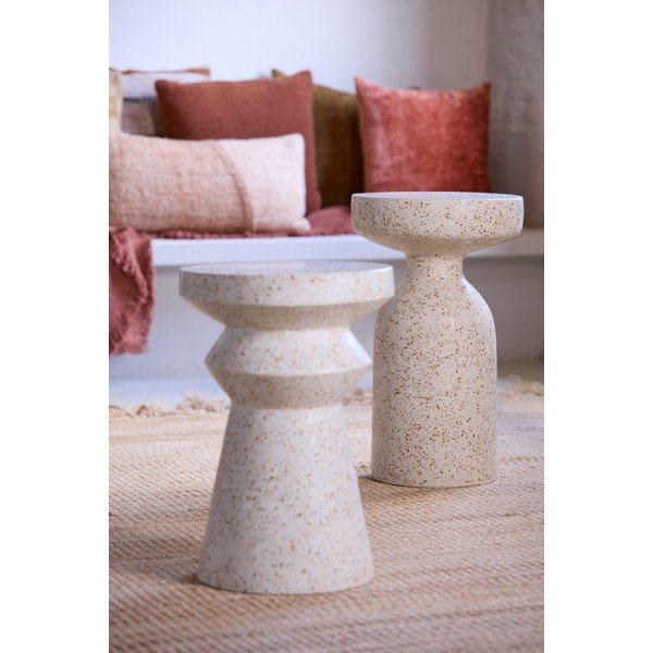Măsuță auxiliară rotundă din ciment terrazzo ø 32 cm Moravit – Light & Living-image-1