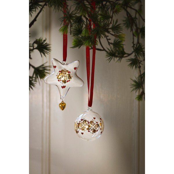 Ornament de Crăciun suflat manual din sticlă ø 6,5 cm Ann-Sofi Romme – Holmegaard-image-1