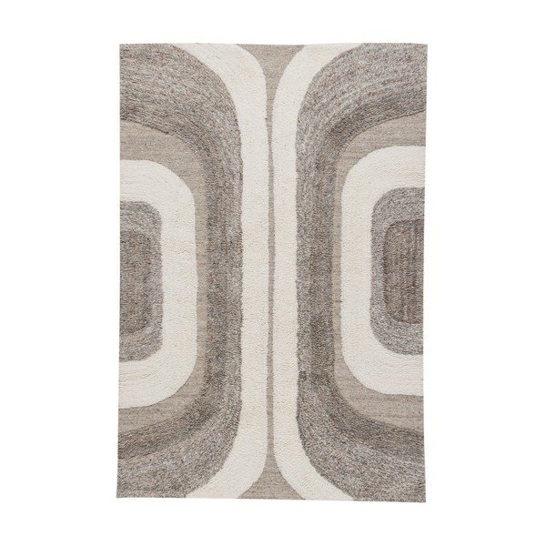 Covor gri/bej din amestesc de lână 170x240 cm Moro – WOOOD