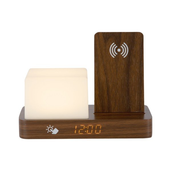 Ceas deșteptător digital/de masă cu încărcător wireless Retro LED Night Light – Karlsson