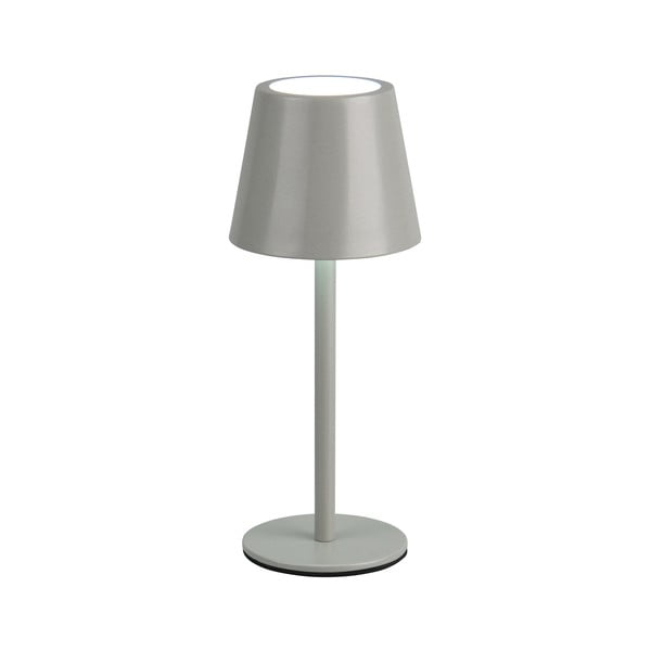 Veioză gri LED cu abajur din metal (înălțime 21 cm) Diaz – Trio-image-1