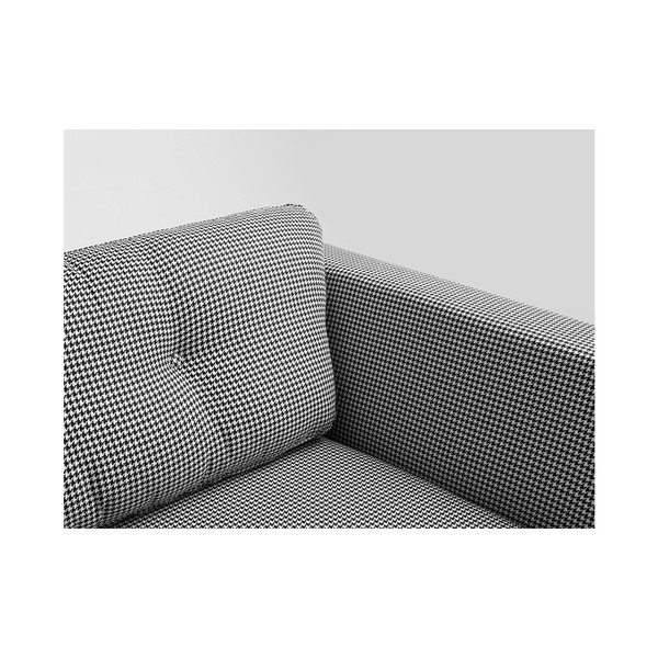 Canapea cu 3 locuri Custom Form Houndstooth, alb - negru-image-2