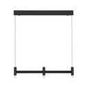Lustră negru-mat LED cu intensitate reglabilă din aluminiu cu abajur din sticlă acrilică Poetic – Nova Luce