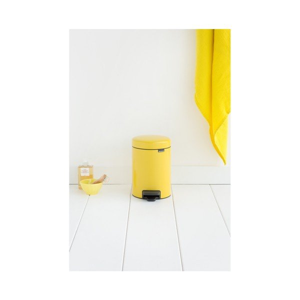 Coș de gunoi cu pedală Brabantia Newicon, 5 l, galben-image-1