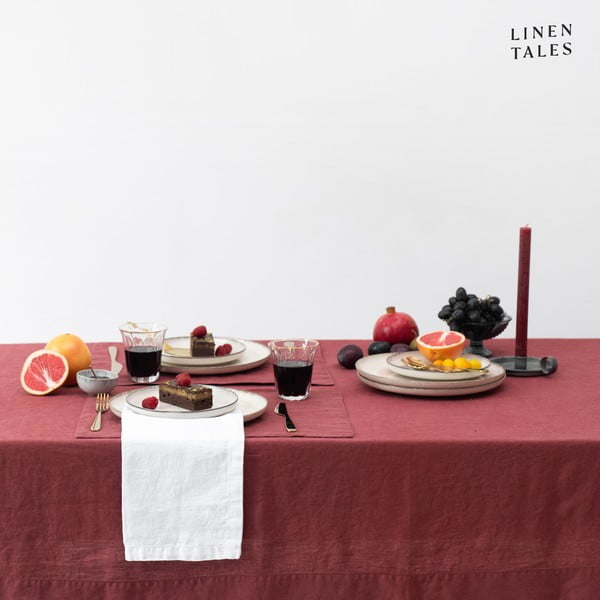 Față de masă din in 140x250 cm Marsala – Linen Tales-image-4