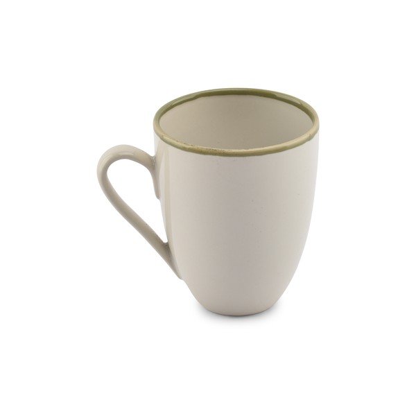 Cană verde/crem din gresie ceramică 350 ml Gravel – ONA-image-1