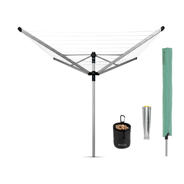 Uscător de rufe argintiu pentru grădină 50 m Lift-o-Matic Advance – Brabantia