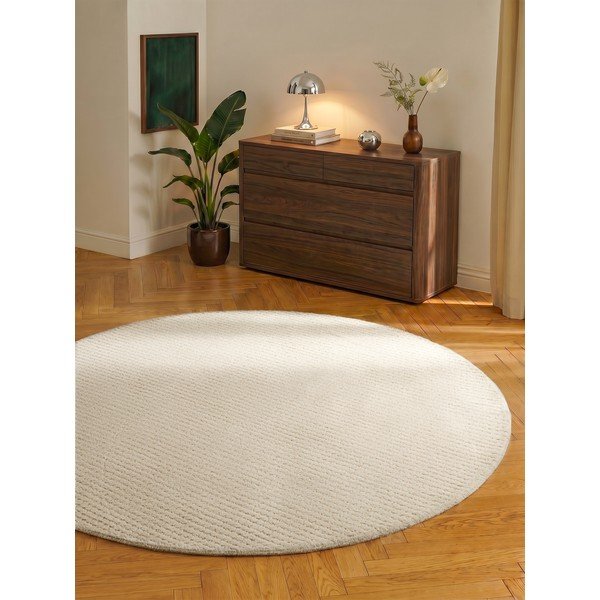 Covor crem rotund din lână ø 160 cm Eloise – Hanse Home-image-2