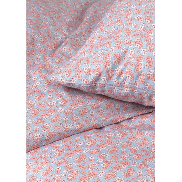 Lenjerie de pat albastru-deschis/roz din bumbac satinat pentru pat dublu/extinsă 200x220 cm Pleasantly – JUNA-image-2