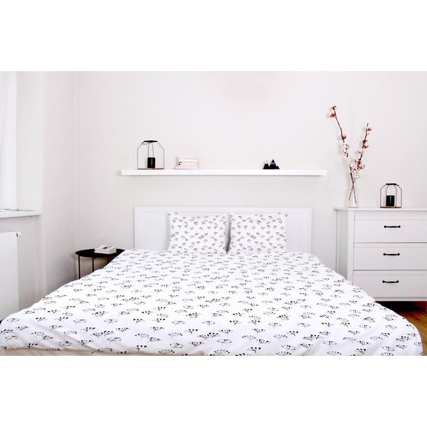 Lenjerie de pat din bumbac satinat Butter Kings Autumn Flies, 200 x 200 cm-image-1