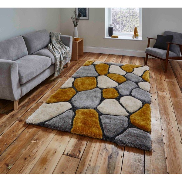 Covor Think Rugs Noble House Rock, 150 x 230 cm, galben-gri-image-1