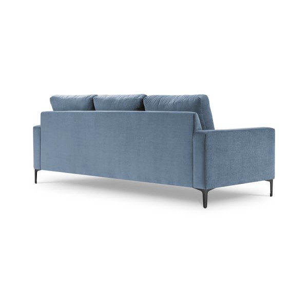 Canapea cu tapițerie din catifea Kooko Home Harmony, 220 cm, albastru deschis-image-2