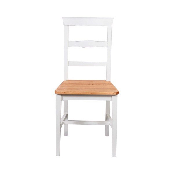 Scaun din lemn de fag, cu șezut maro deschis Biscottini Addy, alb-image-1